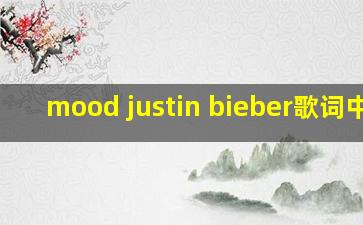 mood justin bieber歌词中英